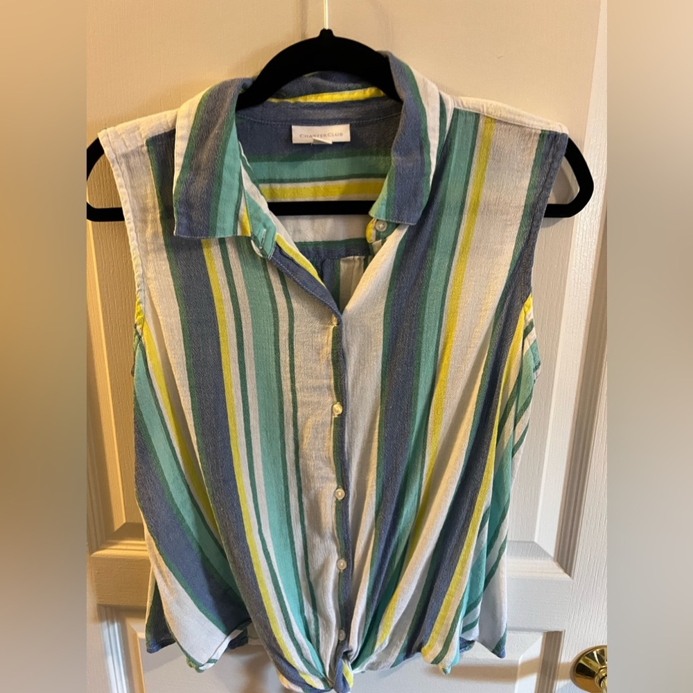 Colorful striped tank - Charter Club - Size Large - Picture 1 of 3